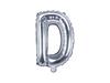 Balon Foliowy Litera D  35Cm  Srebrny  1 Szt.