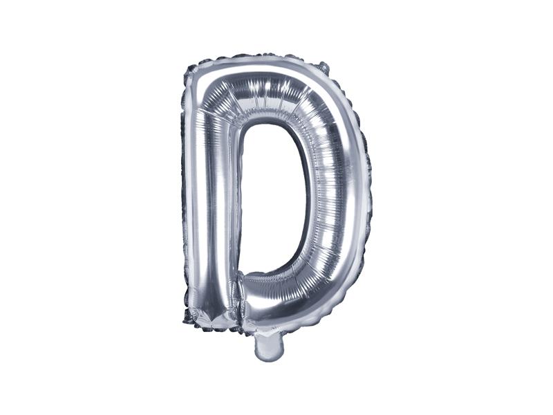 Balon Foliowy Litera D  35Cm  Srebrny  1 Szt.