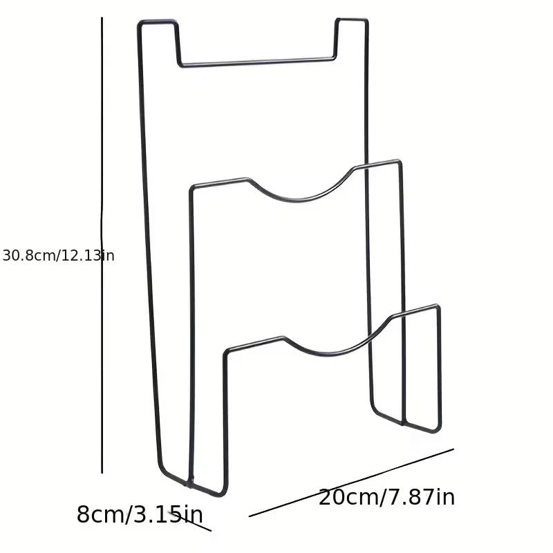 1Pcs Door Back Pan Lid Rack Double Layer Storage Holder for Cutting Board Drying Shelf Kitchen Organizer Space Saver Heavy