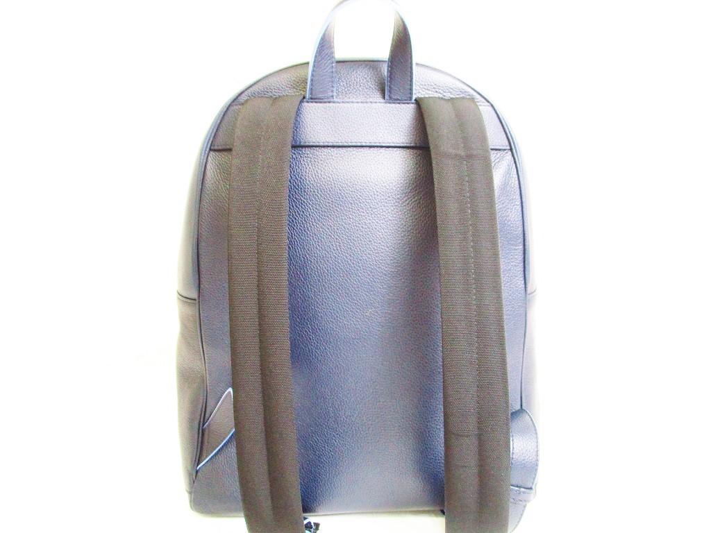 Authentic Dior Homme Carf Leather Navy Blue&Light Blue Backpack #6872 Seller refurbished