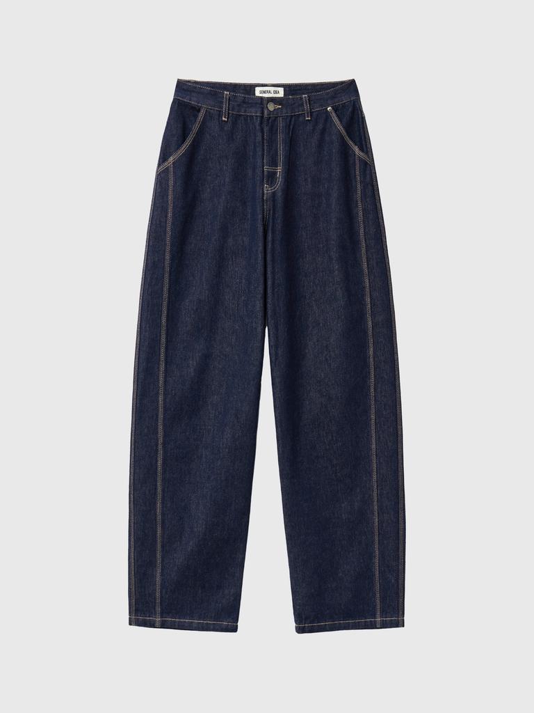 GENERALIDEA Man Curved Denim Pants [Indigo] / Gf1Mpt006