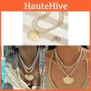 Natural Shell Necklace For Women With Geometric Alloy Pendant Summer 2025 Trend