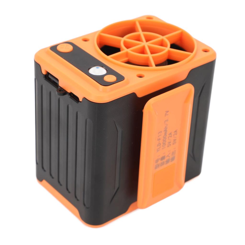 Hüftventilator USB wiederaufladbar 10000mAh Hüftclip-Ventilator mit Taschenlampe 4 Geschwindigkeiten Einstellbares LED-Display Lanyard für den Außenbereich