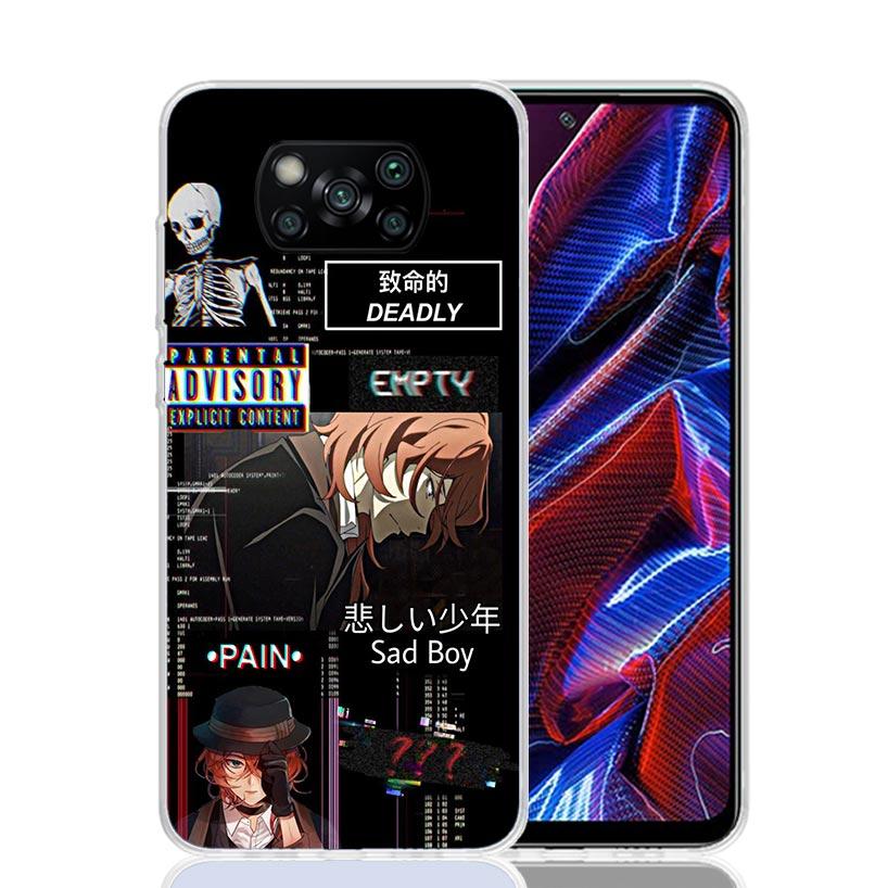 Bungo Stray Dogs Nakahara Chuuya Case Phone Cover for Xiaomi Redmi Note 10 9 9S 8 8T 7 5 Pro Mi 12T 11T 10T 9T 12 11 Lite A3 A2