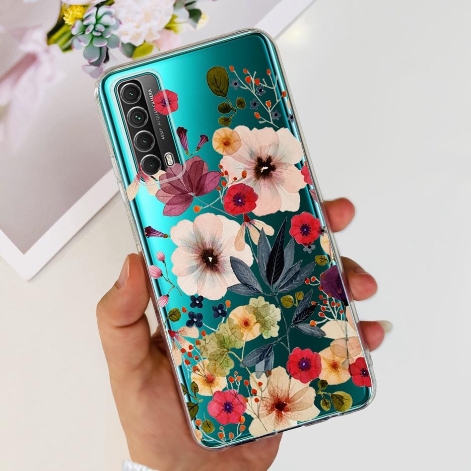 For Huawei P Smart 2021 Case PPA-LX1 PPA-LX2 New Fashion Painted Cover Soft TPU Phone Case For Huawei Y7a Psmart 2021 Coque Capa