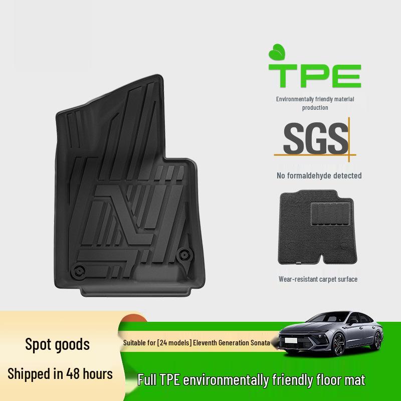 Eco-Friendly TPE Floor & Trunk Mats for 2024 Sonata 11th Gen