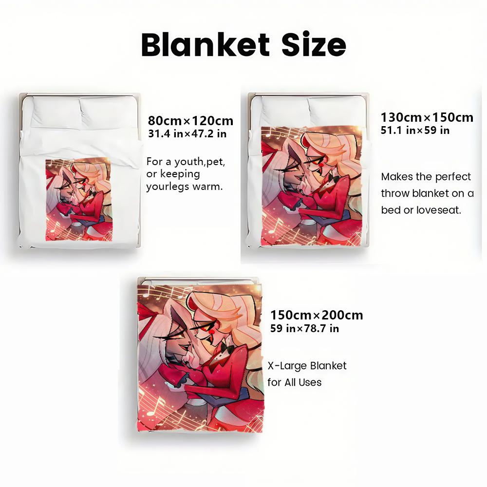 Anime Thin Flannel Blanket for Bedrooms,Living Rooms,Sofas Blankets,Offices,Lunch Breaks,Picnics,blankets Fluffy
