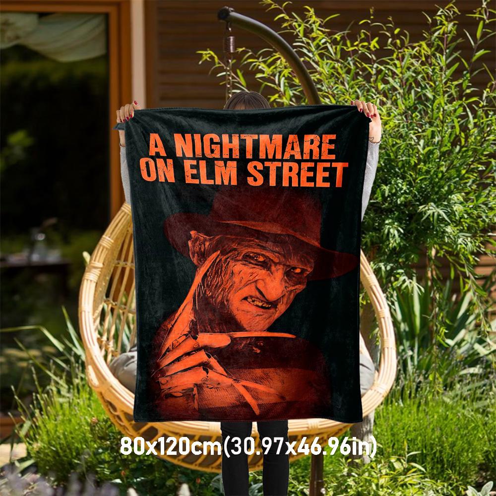 1pc Nightmare on Elm Street,Freddy Krueger, Throw Blanket,Soft Bedding Cover,Flannel Blankets, Travel,Camping,All Seasons Use 102790