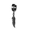 1 Pezzo Semplice Ciondolo Piuma Orecchini a Lobo Uomo Donna Acciaio Inossidabile Orecchini Unisex Moda Personalità Gioielli per Orecchie Accessori
