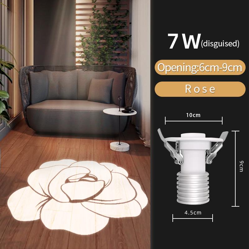 Nordic home improvement embedded spotlight ceiling light projection snow star pattern home corridor downlight