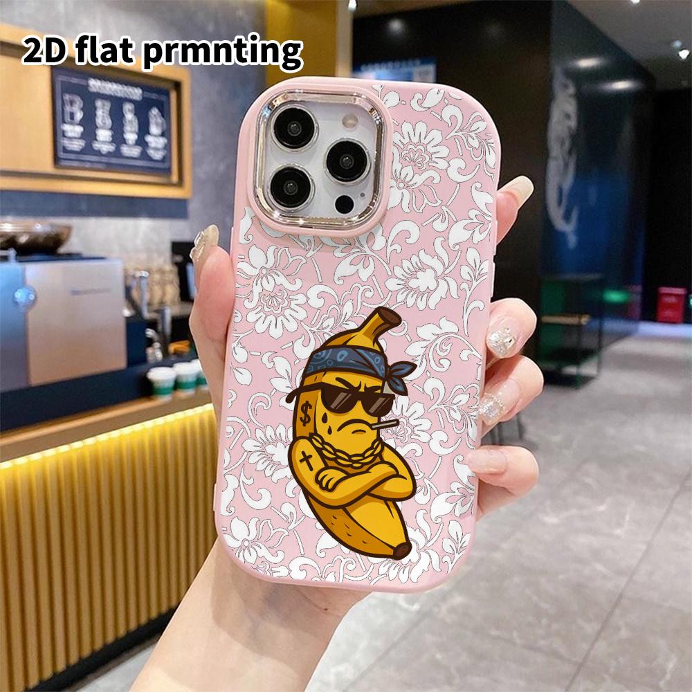 Phone Case: 2D Flat Design Suitable for iPhone 18 17 16 15 14 13 Pro Protective Case, Couple Style, Gangster Banana, Christmas and Halloween Gifts
