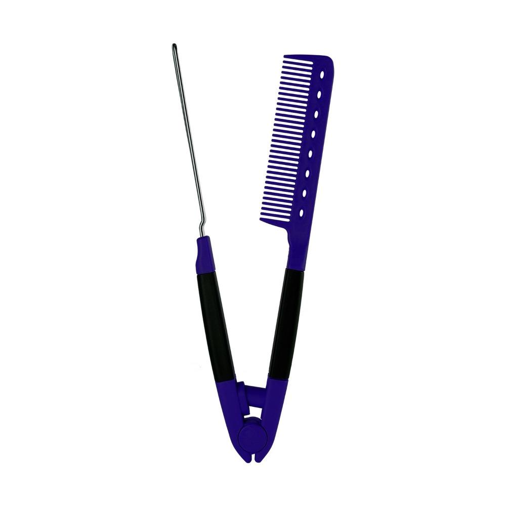 Folding Hair Straightener Comb Flat Comb Hair Brush Combs Barber Accessories V Type Comb  Salon
