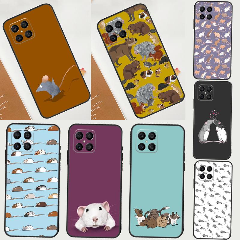 Mouse Rat Phone Case For Huawei P40 Lite P50 P30 P20 Pro Nova 9 5T Honor X9 X8 X7 50 Back Cover