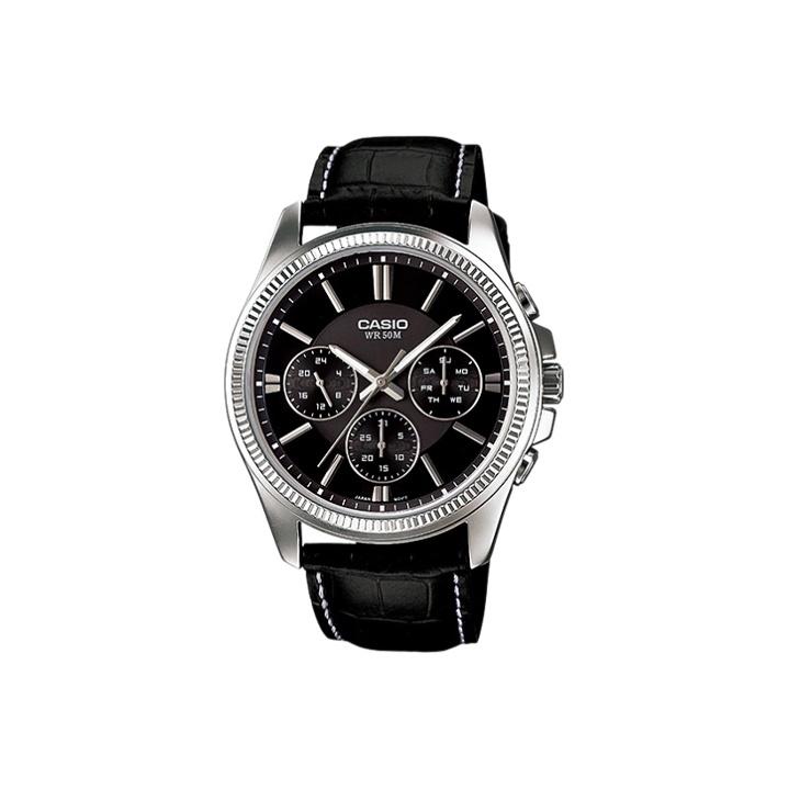 

Casio Standard Series 50M Water Resistant Quartz Movement Resin Strap Watch Men watches Black MTP-1375L-1AVDF Random Watch Box