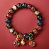 Incense Ash Prayer Bracelet Colorful Enamel Lucky Charm Bracelet Glass Bead Bracelet  Men