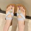 Fashion Women Flip Flops Flats Slippers Fashion Clip Toe Shoes Summer Sandals 2025 Casual Trend Beach Woman Slides Mujer De Zapatillas