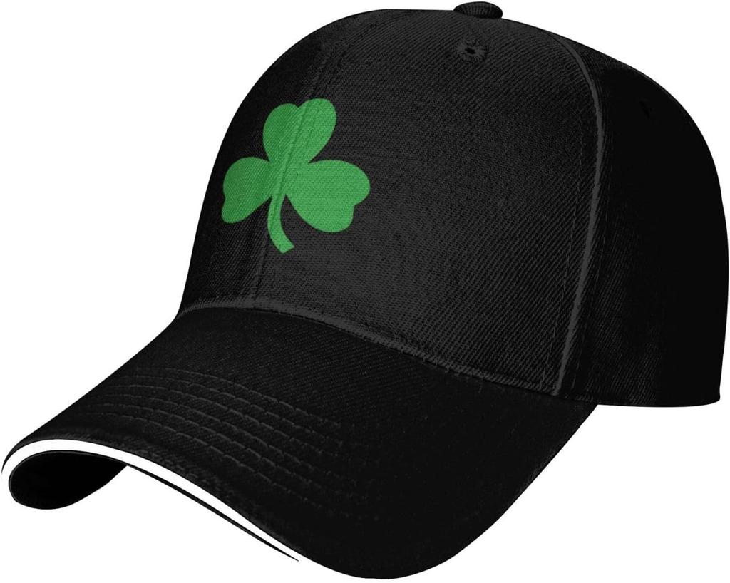 Green Shamrock Baseball Cap Red Adult Polyester Adjustable Outdoor Summer Fashion Hat