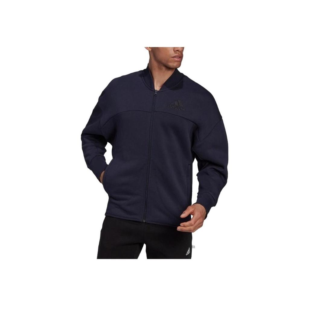 Adidas Relaxed Fit Casual Zip-Up Long Sleeve Jacket Men Outerwear Legend-Ink-Blue HC5878