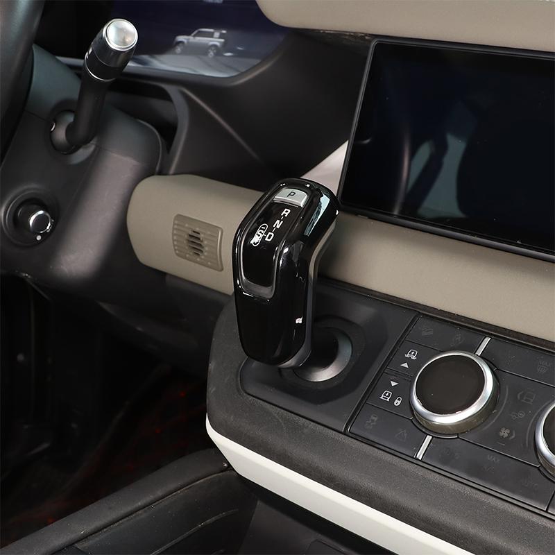 For Land Rover Defender 90 110 130 -2023 ABS Matte Black Car Gear Shift Head Cover Trim Sticker Auto Interior