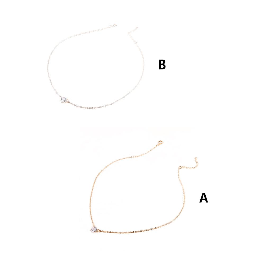 Necklace Chains Trendy Jewelry with Rhinestones Universal Gold Silver Hanging Pendants Choker Necklaces for Valentines Day