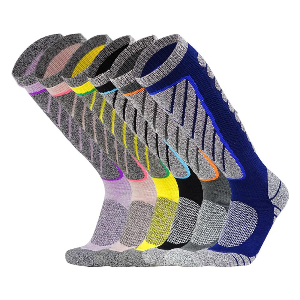 1 Pair Ski Socks for Women Men Compression Knee High Winter Warm Socks for Skiing Snowboarding Outdoor Sports Gift