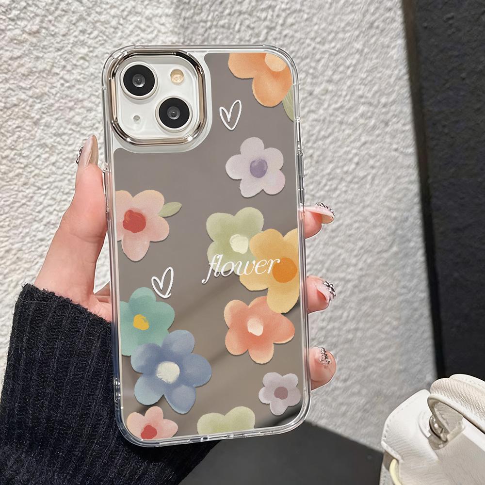 Fashion Makeup Mirror Phone Case For IPhone 17 16 16e 15 14 13 12 11 Pro Max 17E Transparent Silicone Cover Coque