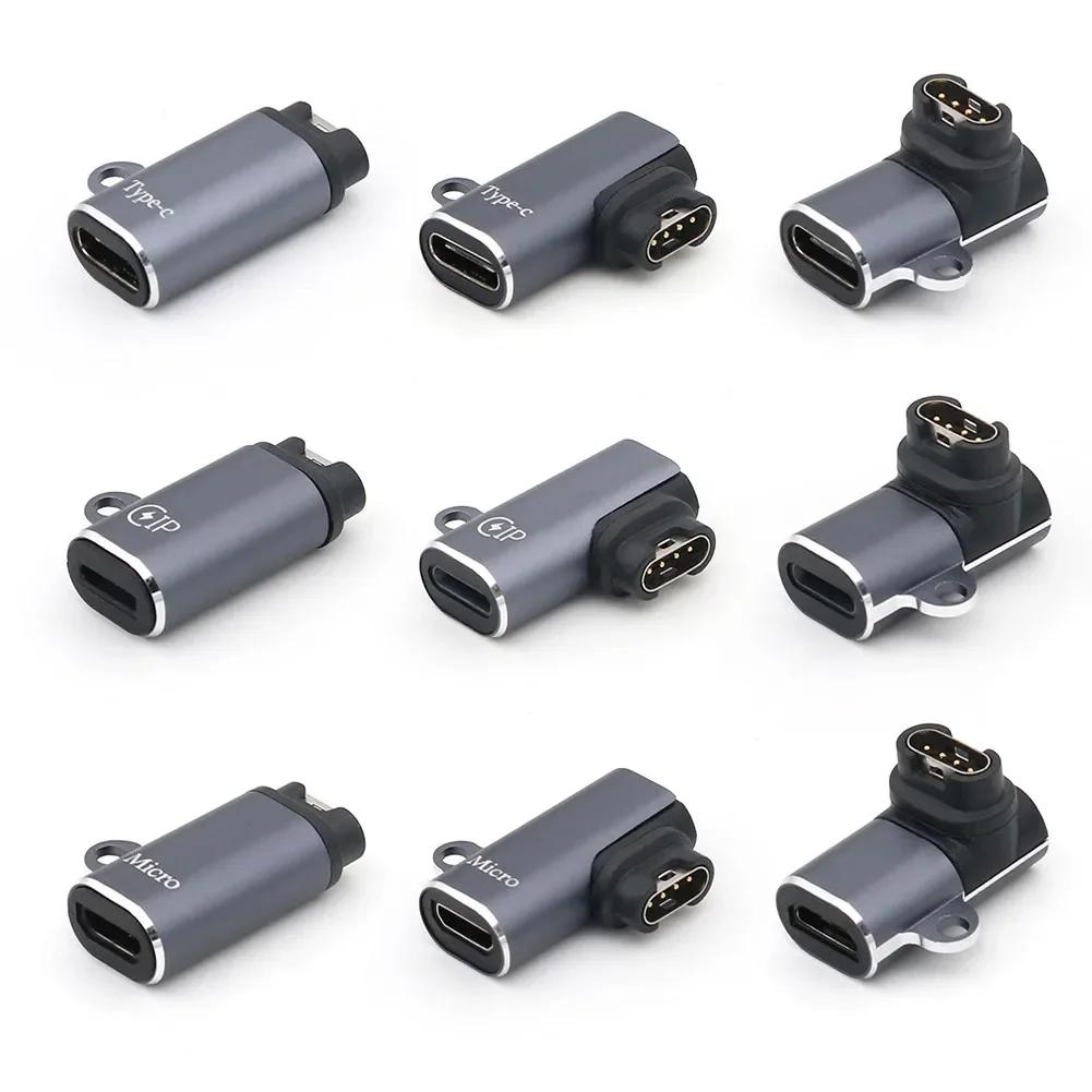 Type C/Micro/ios USB Charger Adapter For Garmin Fenix 7/6/5 Instinct 2S Venu 2 Plus EPIX Forerunner 745 Watch Charging Converter