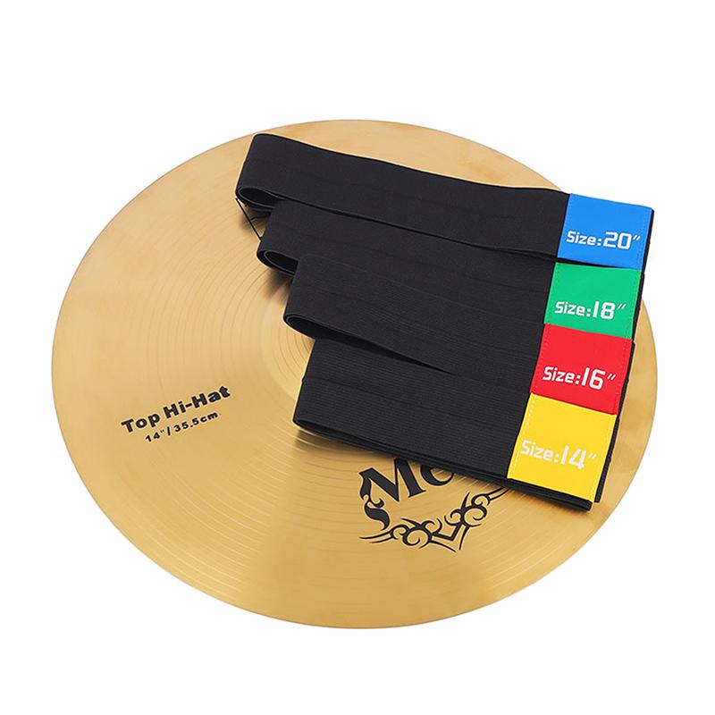 1Pc 14 16 18 20 Inch Elastic Belt Dampener Drumming Practice Pad Cymbal Mute Practice Silencer Belt Drum Kit Parts Accessories