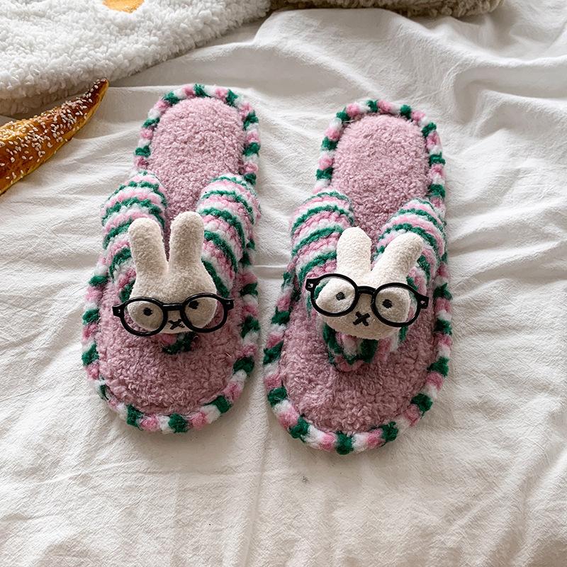 Women's Cotton Slippers 2025 Autumn Winter Fashion Indoor Non Slip Home Shoes Lightweight Comfortable Outdoor Plush Flip Flops