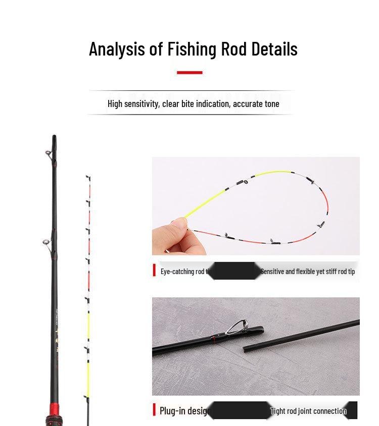 Shore Casting Soft Tip Raft Fishing Rod
