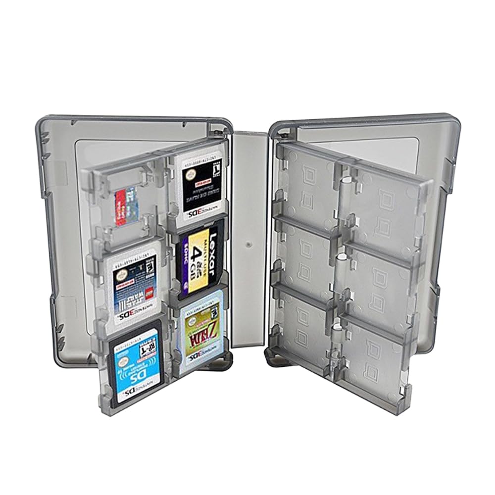 Mikankawa Cassette Soft Holds 22 Holds 28 Memory Stylus Portable DS/3DS Case, Case, Cards, Compact, Items, Cards, Pen, Portable, (Black)