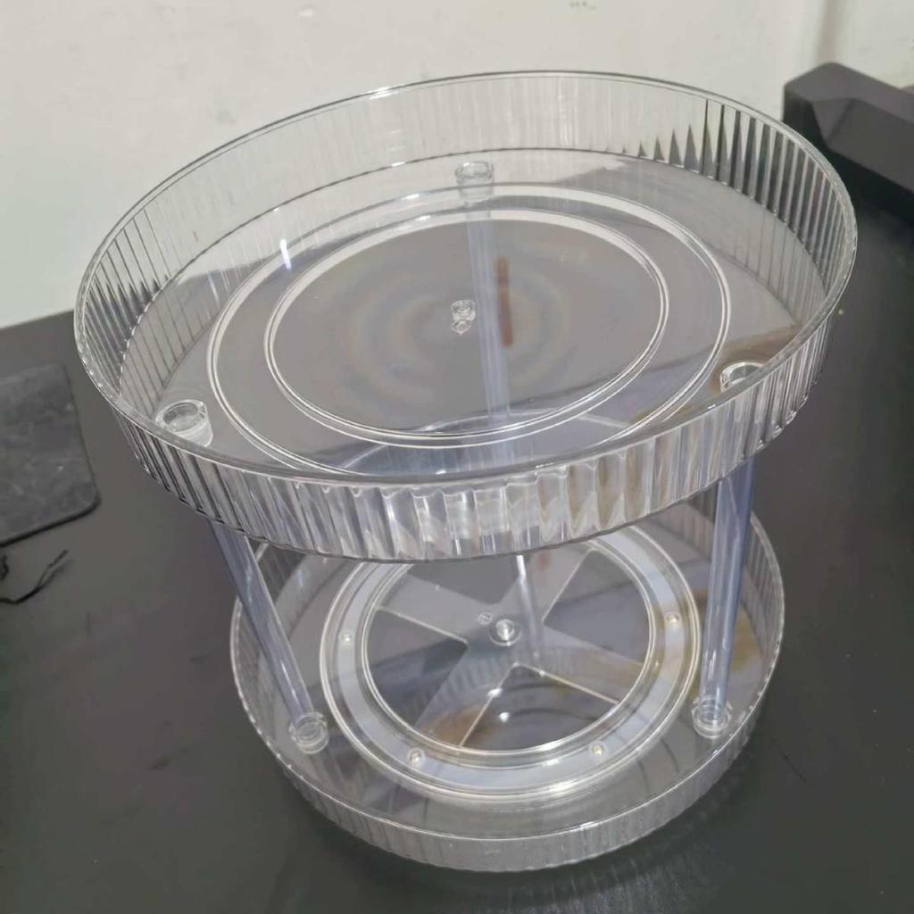 Rotating Acrylic Makeup Organizer, 360° Multi-layer Storage Rack for Dressing Table