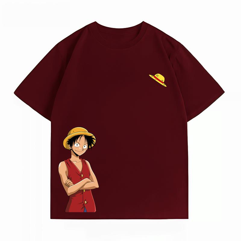 Unisexs Clothing New 100 Cotton Breathable Summer TShirt Bandai One Piece UnisexsTShirt Luffy Print CasualStreetwear UnisexsTShirt