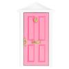Mini Wooden Door Bright Color Vivid Details Smoother Edge Dollhouse Miniature Fairy Door for 1:12