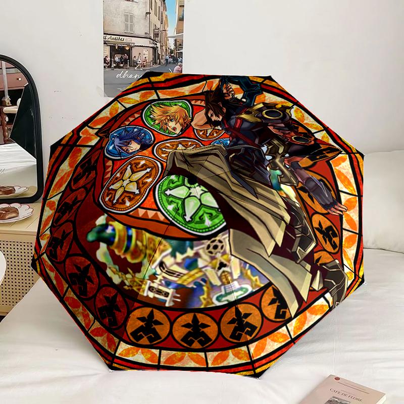 Stained Glass Fantasy King Umbrella 8-Frame for Travel, Camping, Casual Lightweight Portable Umbrella, Essential for Every Family Holidays Gift