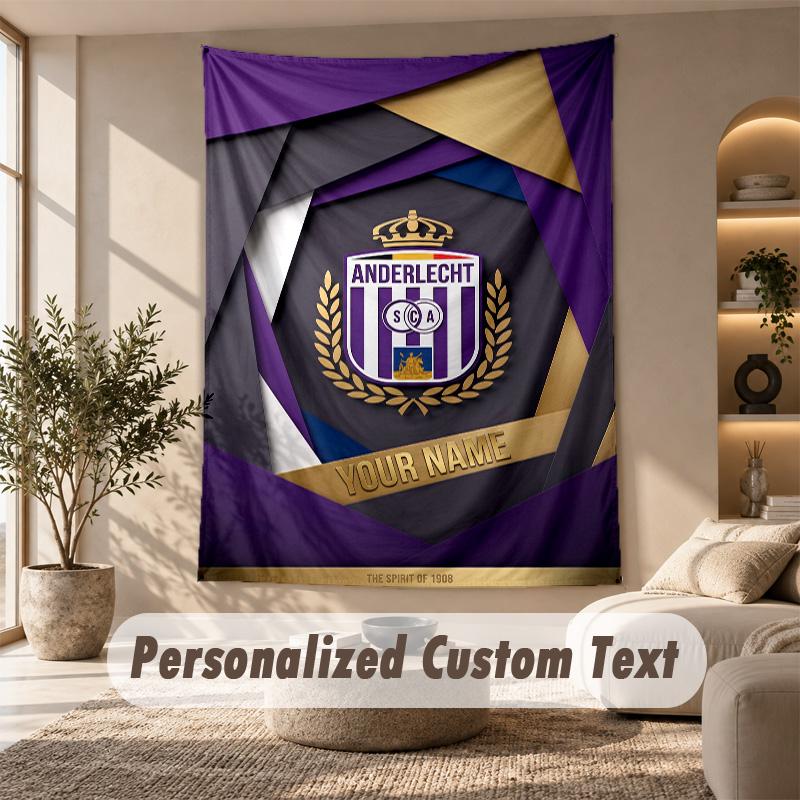 Tapestry Custom Name Text, Wall Hanging Tapestry Home Room DecorAnderlecht FC