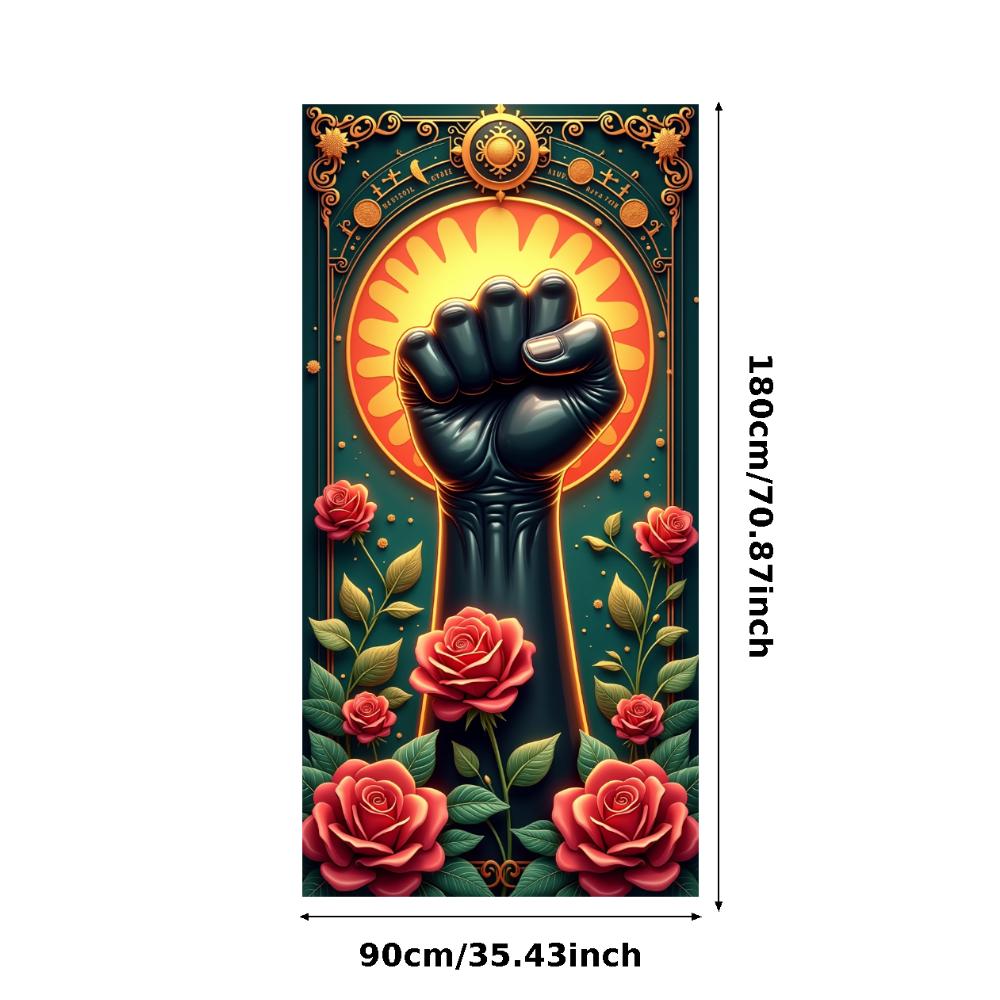 Protest Decor  Imagery Wall Decor Social Justice Banner Illustrative Detail Fist Symbol For Social Justice Events Wall