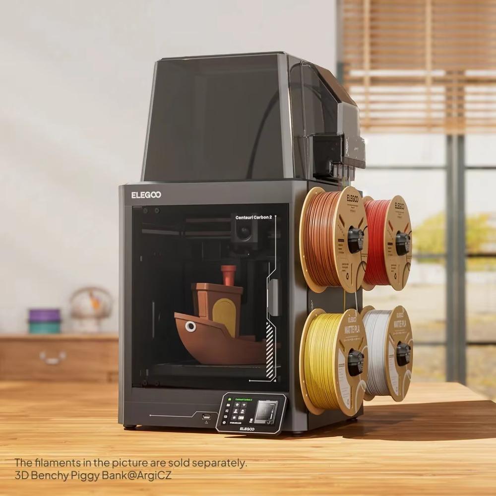 ELEGOO Centauri Carbon 2 Combo 3D Printer FDM 4-Color Printing Speed 500mm/s² with CANVAS Low Noise Nozzle 350℃ 256x256x256mm