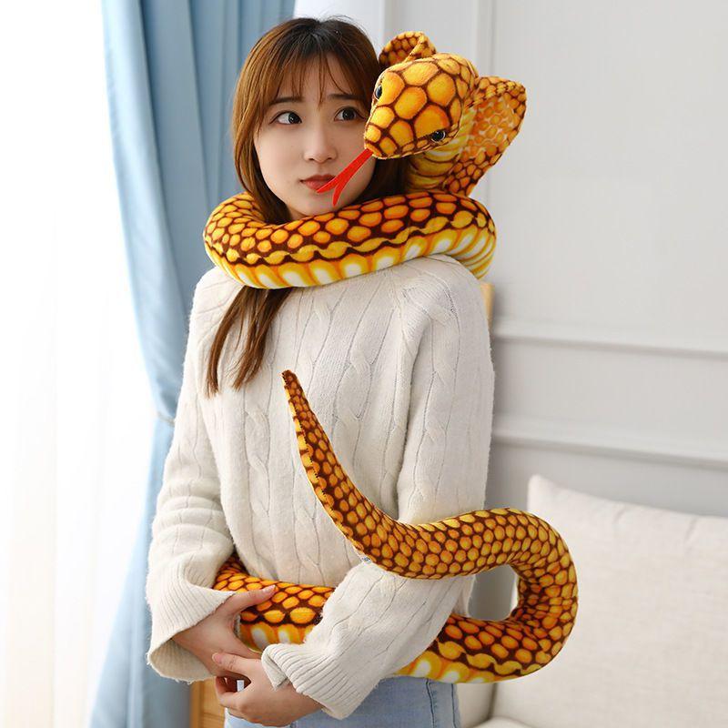 80/170/240cm Snake Cobra Fake Snake Plush Toy Prop Parody Python Doll Children's Creative Gift