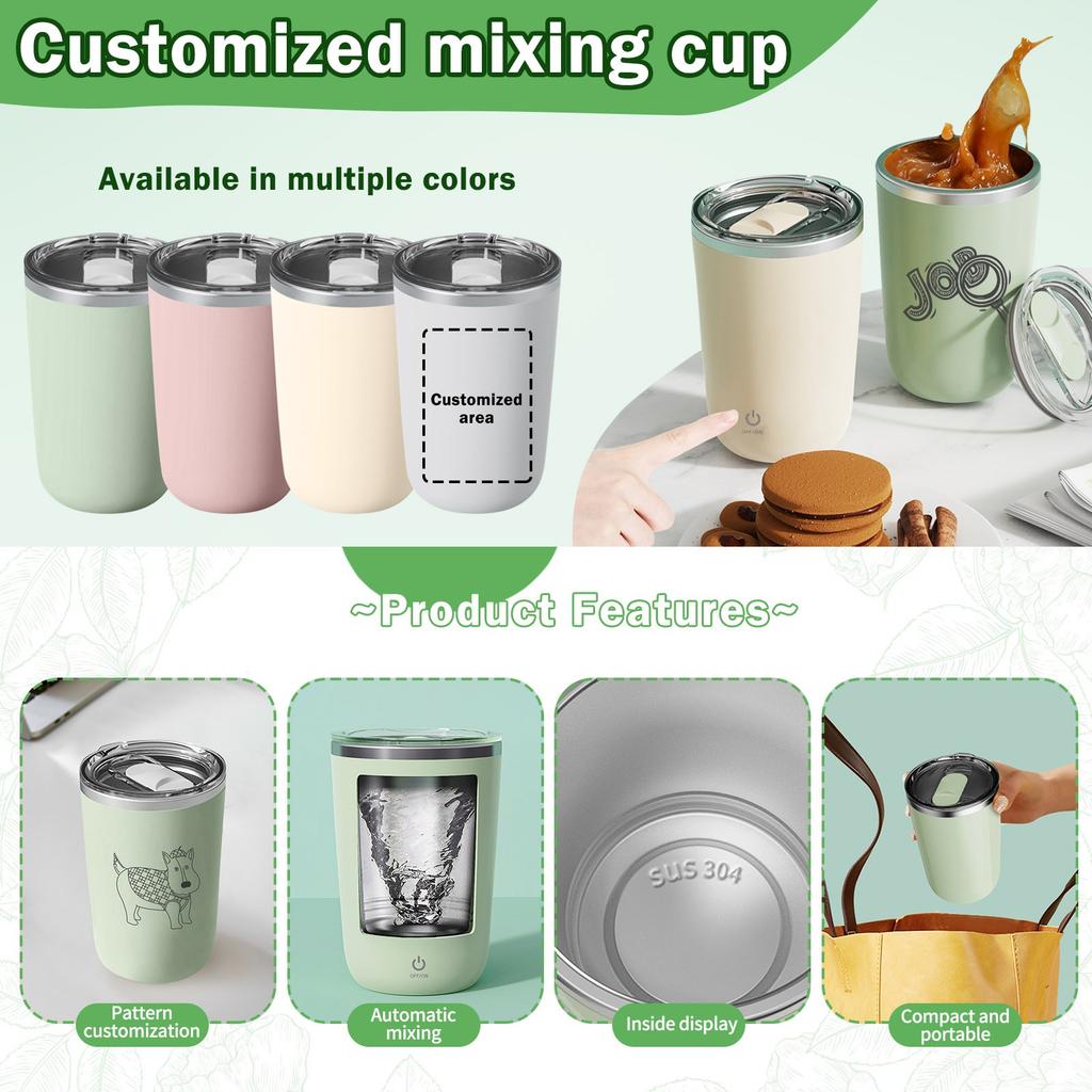 Personalisierte Tasse zum Umrühren von Kaffee, doppelwandig isolierte Wasserbecher