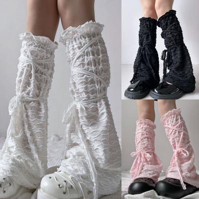 Neuer Sommer Neue Ballett Fliege Langer Fußschutz Dünne Plissee Netzspitze Leichte Mädchen Spitze Cover-up Sonnenschutz Socken