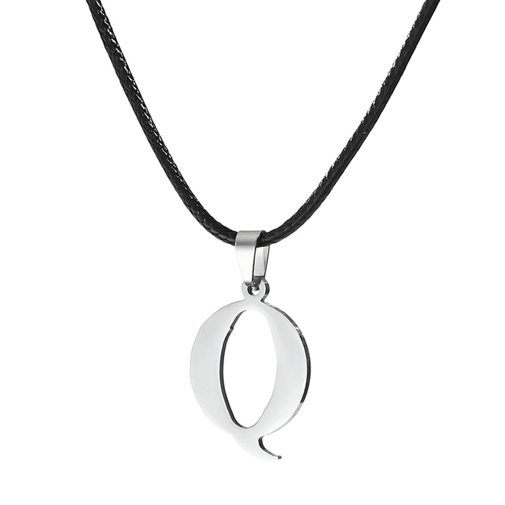 Nowy Naszyjnik ze Stali Nierdzewnej z Inicjałem Alfabetu A-Z 26 Angielskich Liter Naszyjnik Dla Mężczyzn Kobiet Personalizowane Prezenty Biżuteryjne