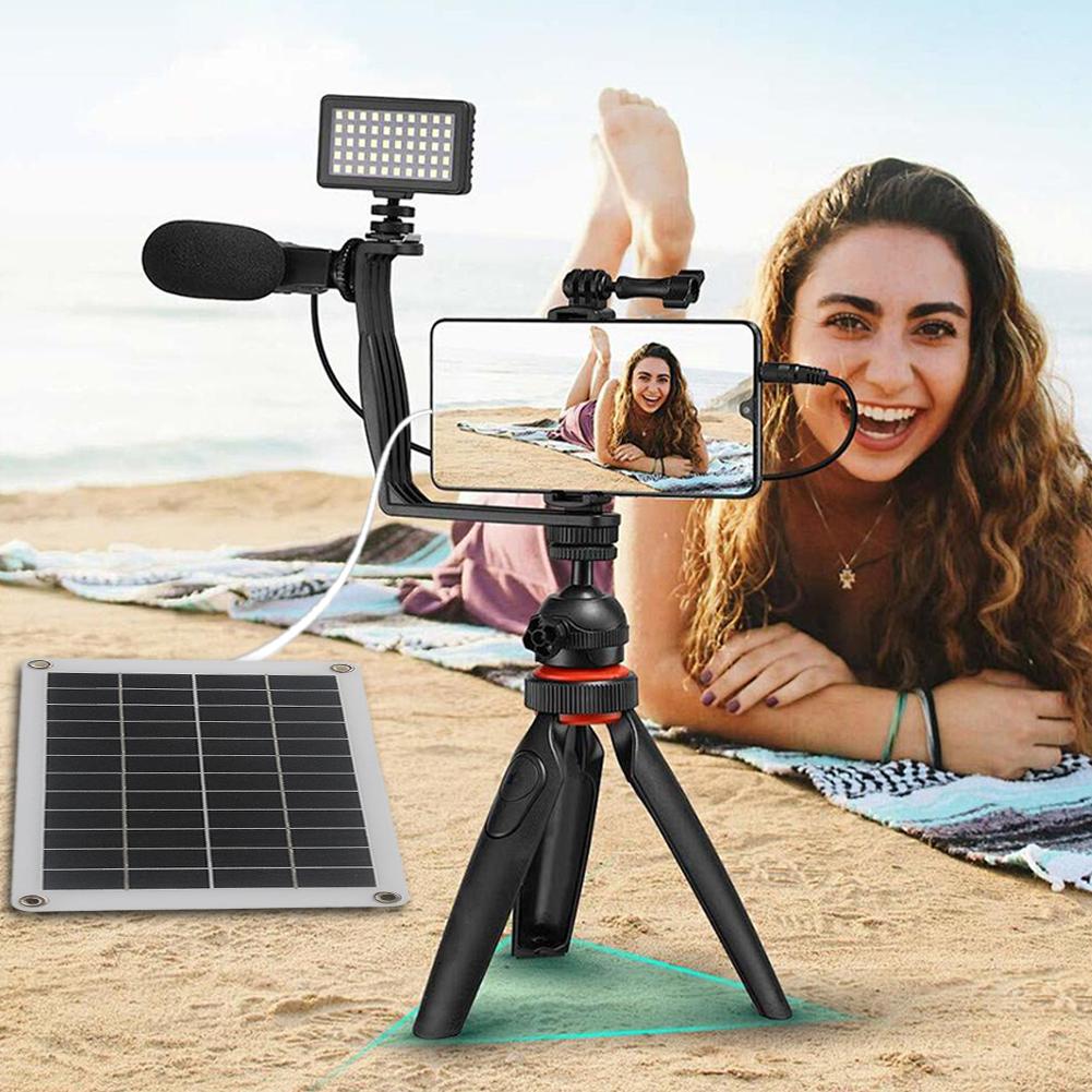 15W12V Mini Solar Panel Type C Solar Battery Charger Solar Charging Panel Emergency Camping Hiking Backpacking