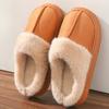 Cotton Slippers for Women, Autumn and Winter Indoor Home, Thick Soled Warm and Non Slip Plush Slippers
