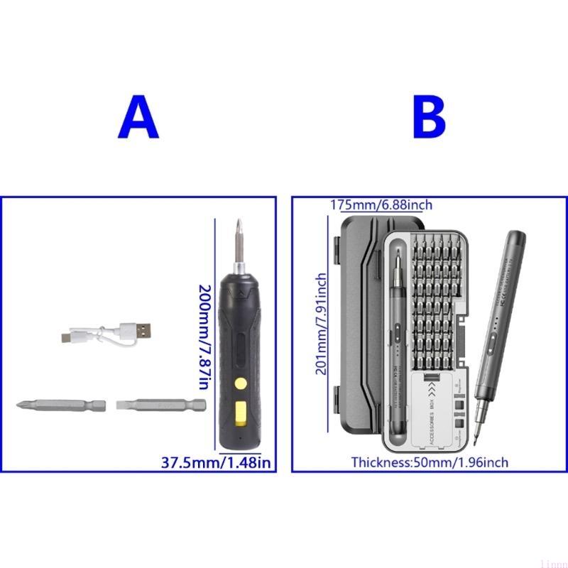In 1 Electric Screwdriver Set 3.7V Screwdriver Rechargeable for Household