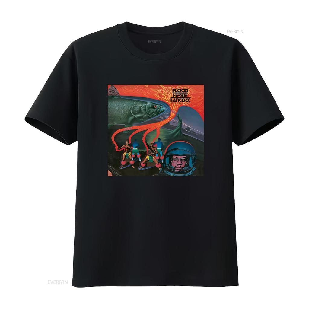 T-shirt Flood Herbie Hancock Funk Jazz The Headhunters Bennie Maupin Paul Jackson Stampa Artistica Retro Sci-Fi vintage Lavato