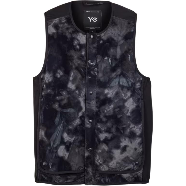 

Y-3 Round Neck All Over Print Sleeveless Vest Men Vests Black JI5647 S
