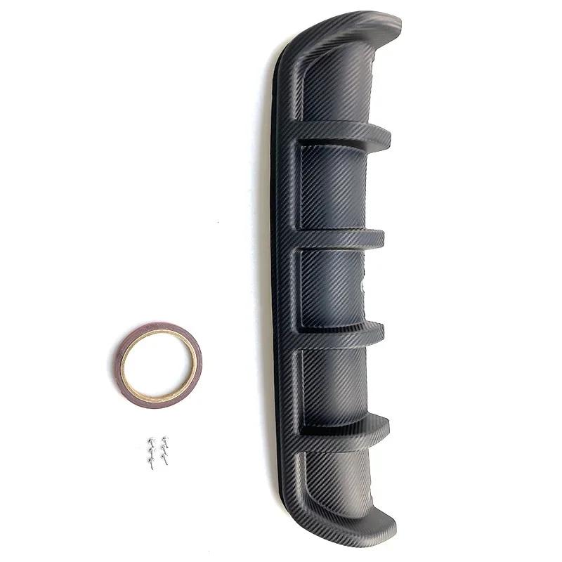 Universal Car Rear Bumper Body Kit Shark Chin Spoiler Diffuser Trim Cover Black