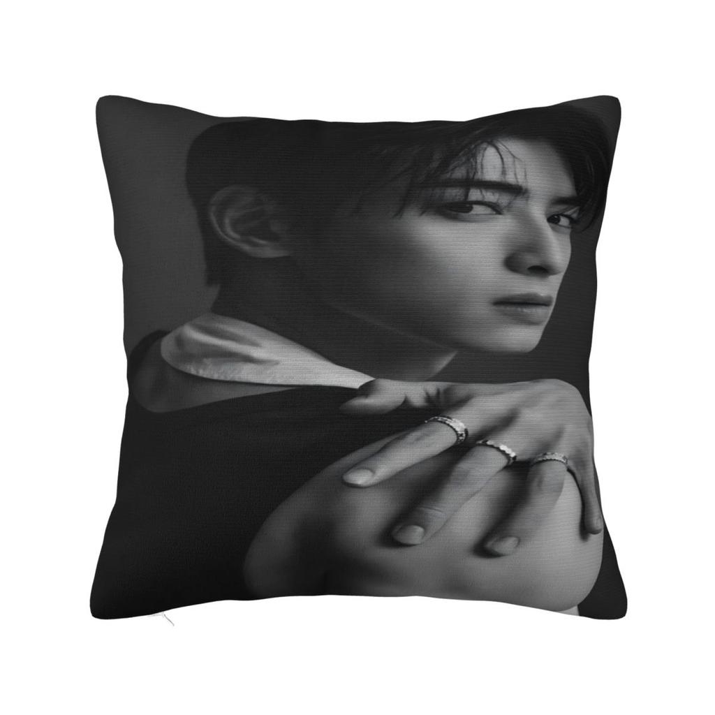 Cha Eun Woo Pillow Cover Soft Pillow Case Cushion Cover Vintage Design Pillowcases For Sofa Bedroom Home Decor