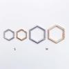 Metal Hexagon One-Touch Keyring Hook Key Holder Material Accessory